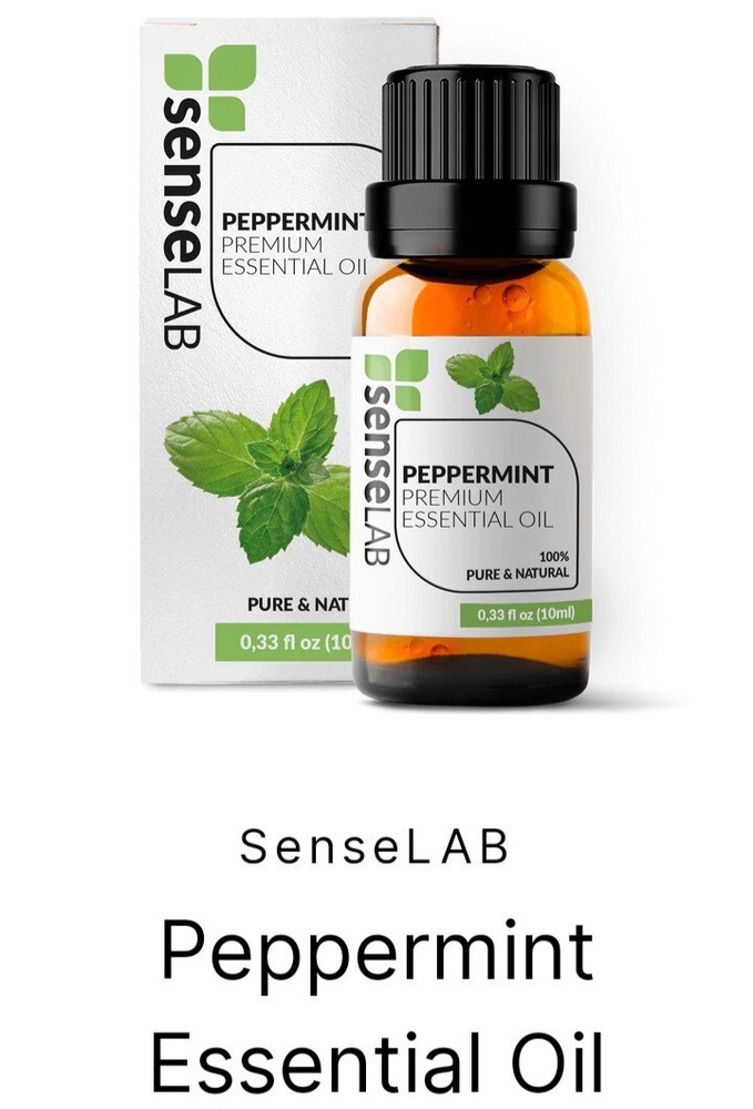 New SENSELAB Peppermint Premium Essential Oil, 100% Pure & Natural, .33fl oz