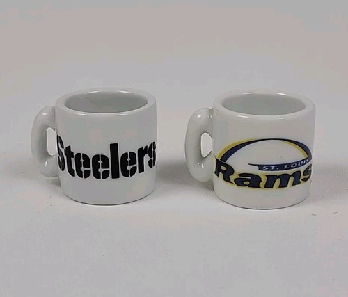 Lot Of 14 Collectible Miniature NFL Football Teams Mini Coffee Mug Cup 1.25" - Picture 13 of 14