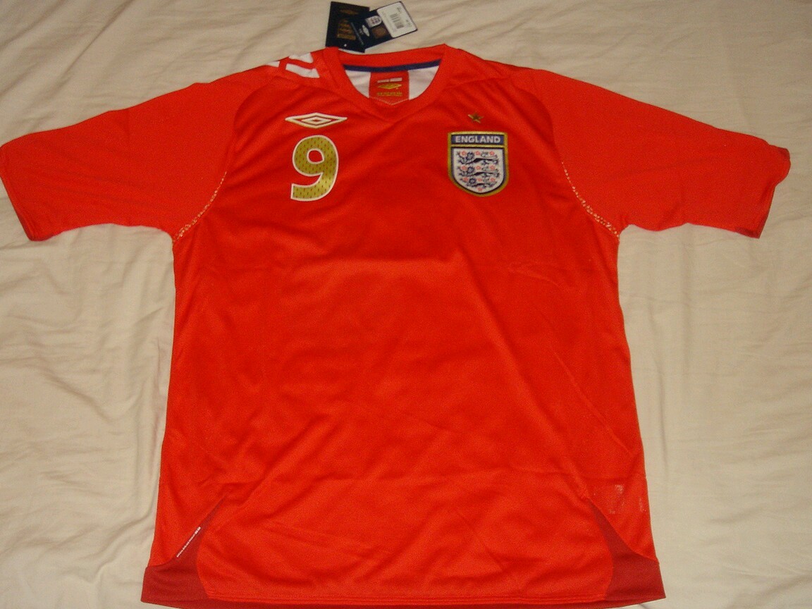 Umbro England Rooney 9 シャツ England National Football Team Wayne Rooney #9 Soccer Jersey
