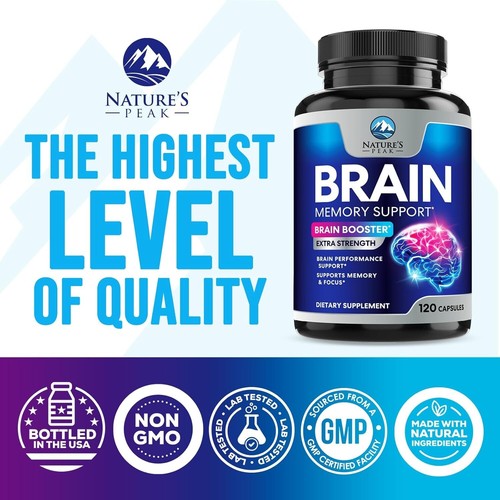 Brain Memory Supplement Pills - Nootropics Support for Concentration for Clarity - Picture 5 of 10