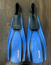 Mares Plana Avanti HP Blue Scuba/Snorkel Fins Size 44-45 Made in Italy