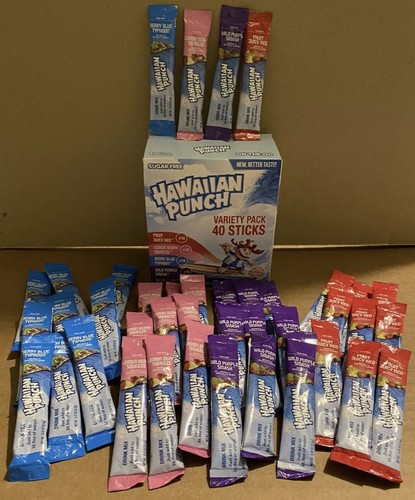 Hawaiian Punch Drink Mix Sachets Variety Pack 30 Sticks USA Import Flat packed - Picture 8 of 11