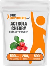 BulkSupplements Acerola Cherry Extract Powder - 500mg Per Serving