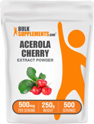 BulkSupplements Acerola Cherry Extract Powder - 500 mg Per Serving