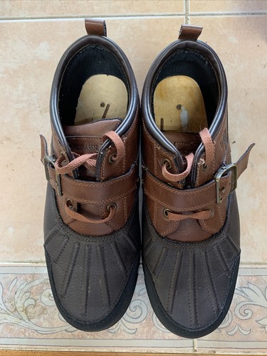 U S Polo Assn Clancy 2 Zapatos de Cuero Botas Talla 10.5 Marrón Muy Limpias - Imagen 2 de 10