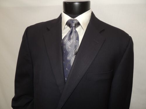 Hickey Freeman Nordstrom Men's 100% wool super 140's Blue blazer jacket 44 XL - Picture 4 of 10
