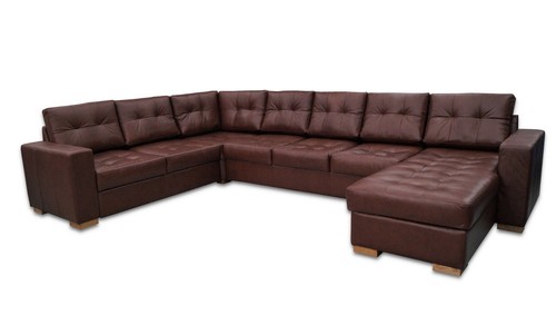 8 er Echtleder Ecksofa U-FORM mit Schlaffunktion Echt Leder Sofa Eckcouch - Bild 4 von 7
