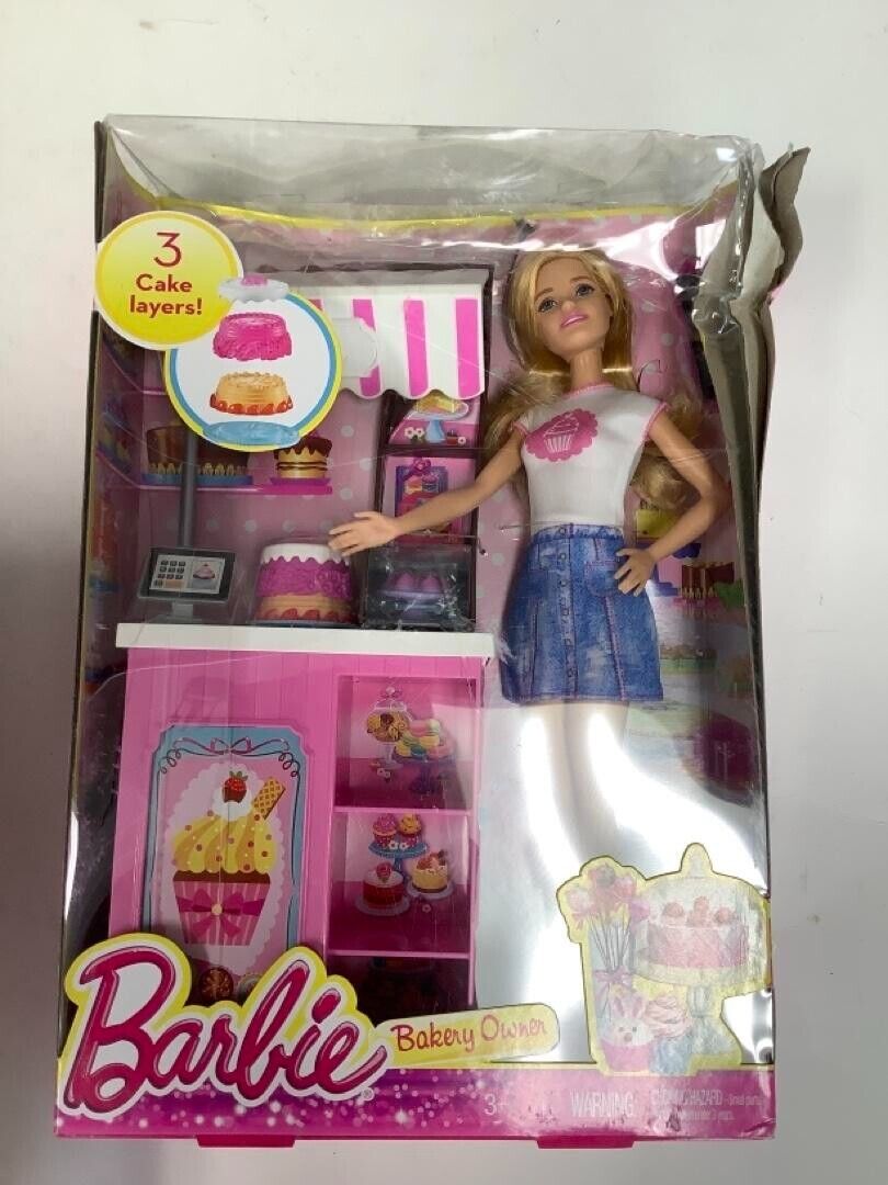 Mattel DMC35 Barbie Careers Bakery Shop Owner Playset with Blonde Doll