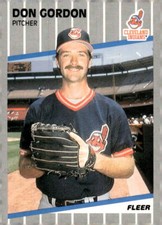 1989 Fleer #405 Don Gordon - Cleveland Indians