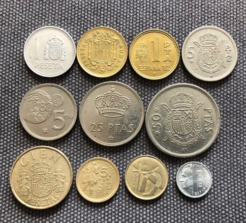 Spain 🇪🇸 Lot Of 11, World Foreign Coins