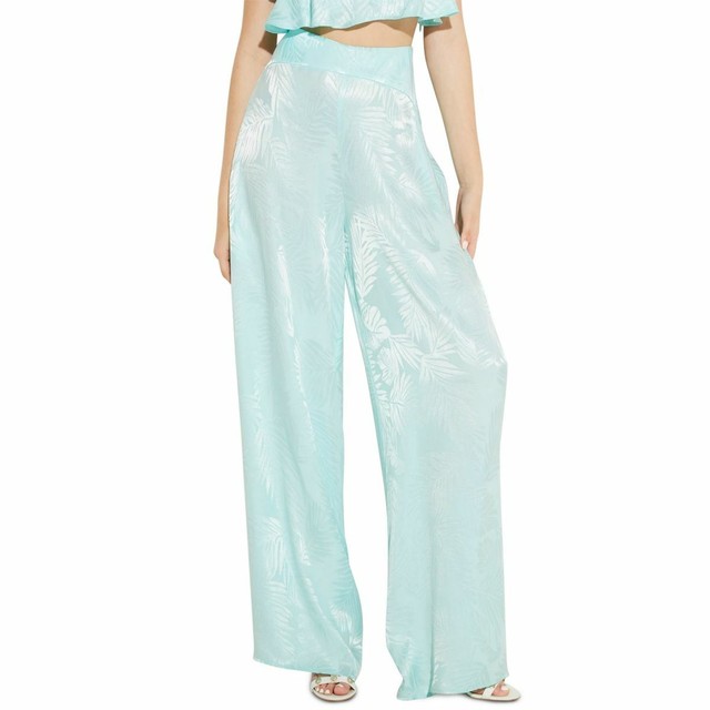 GUESS Women's Dress Pants Green Size 6 Desta Palm Palazzo Jacquard #159 for  sale online | eBay
