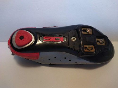 SIDI Cycling Triathalon Shoes Silver Red Made Italy EUR Size 40 Women 9.5 T-1 - Picture 8 of 14