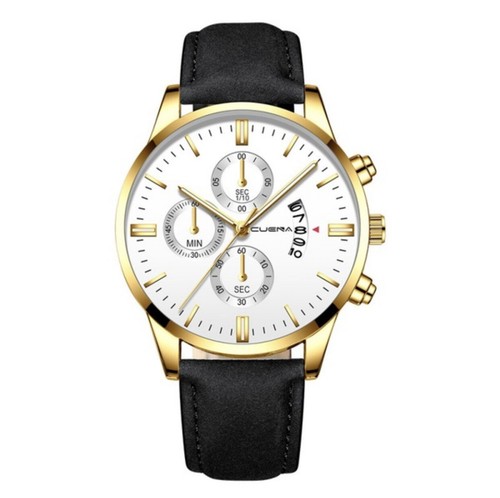 Men's Sport Watch Genuine Leather Strap quartz Wrist Watch Mechanical Watches - Picture 3 of 20