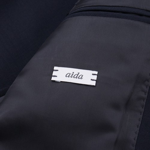 Caruso Slim-Fit Navy Wool and Mohair 3-Piece Peak Lapel Suit 36R (Eu 46) NWT - Picture 11 of 12