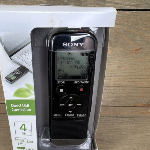 Nueva grabadora de voz digital estéreo Sony ICD-PX440 4 GB negra - Imagen 4 de 8