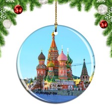 Russia St. Basil's Cathedral Moscow Christmas ornament city travel souvenir