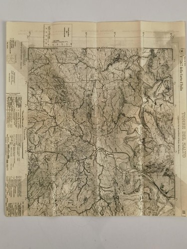 Tarjeta del ejército alemán "Ceriana" Italia, medidas 45 x 50 cm, fechada 1944, sin usar - Imagen 7 de 7