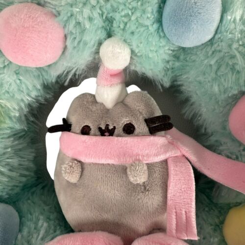 Pusheen Plush Holiday Christmas Hanging Wreath With Bell 10" GUND Rare HTF 2008 - Picture 2 of 4