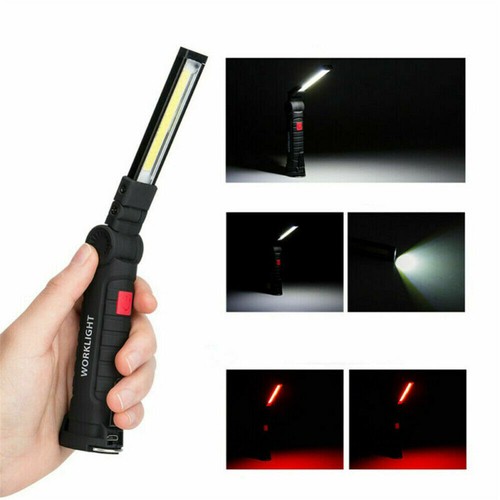 2 Pack Magnetic Base LED COB Work Light Rechargeable Mechanic Torch Flashlight - Picture 3 of 11