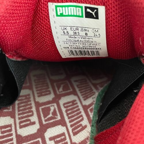 Puma Basket Heart Shoes Womens Size US 8 EU 38.5 Red Dahlia Faux Leather - Picture 11 of 12