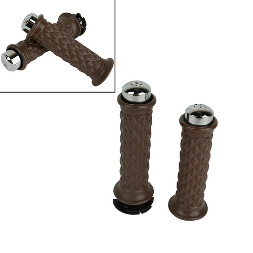 22mm Handlebar Hand Grips Brown 7/8" Fit For Ducati Granturismo Monster - Picture 13 of 21