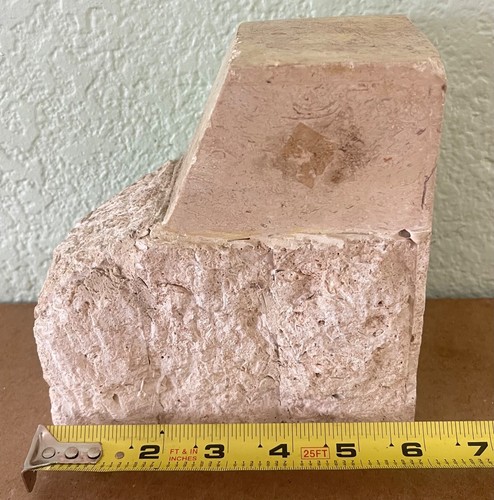 Par de sujetalibros de piedra asimétricos modernos contemporáneos travertino de colección MCM Art Deco - Imagen 10 de 11