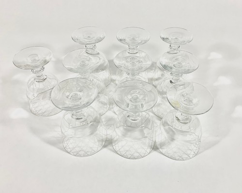 10x Kosta Boda Vicke Lindstrand Sickan Crystal Wine Glass Water Goblet 11 cm - Picture 9 of 10