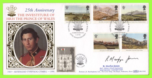 G.B. 1994 P.O.W. Investiture set on Benham, First Day Cover, Caernarfon