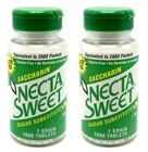 2 1000-Tablet Bottles 1 Grain Necta Sweet Saccharin Tablets NectaSweet