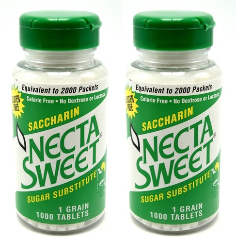 2 1000 Tabletten Flaschen 1 Korn Necta Sweet Saccharin Tabletten NectaSweet - Bild 1 von 5