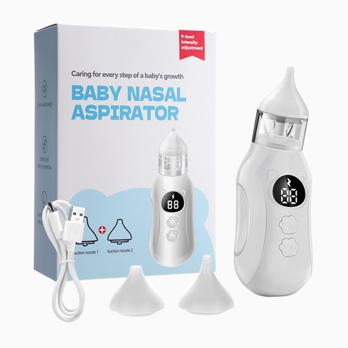 Rechargeable Baby Nasal Aspirator Stuffy Nose Sucker Cleaner Snot Mucus Remover - Picture 2 of 14