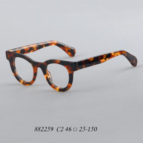 Lujo Grueso Acetato Borde Completo Gafas Marcos Espectáculos Redondos Mujeres Hombres Anteojos - Imagen 14 de 17