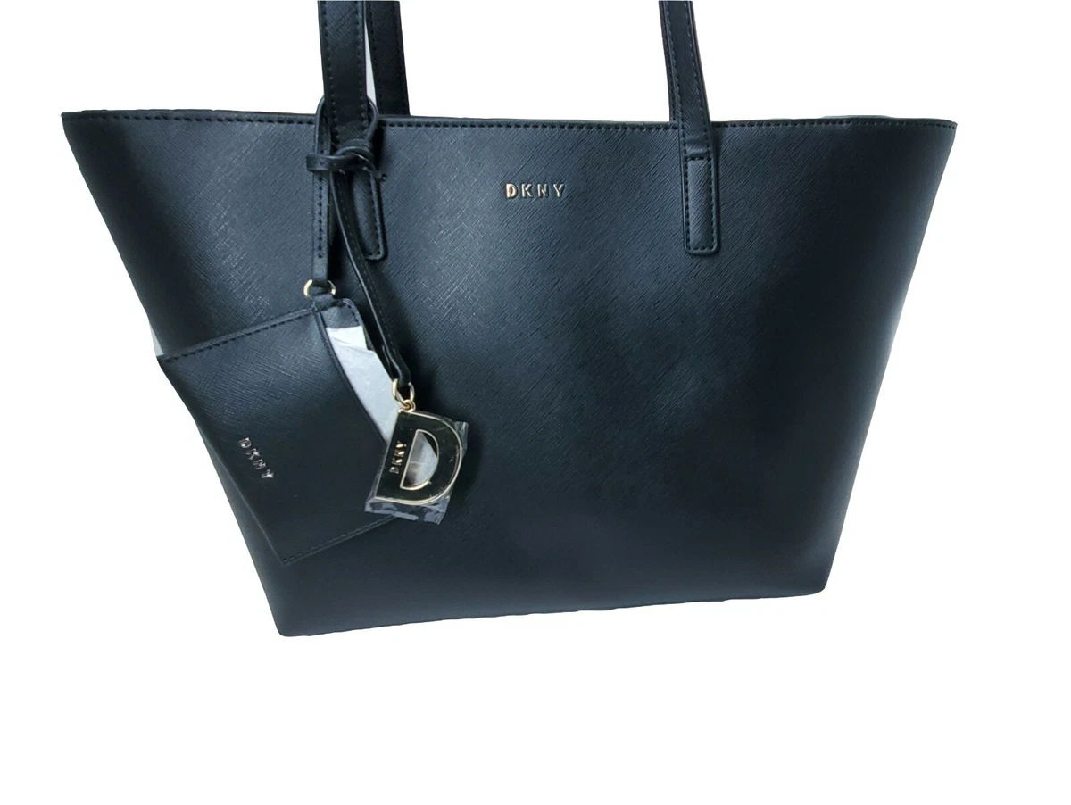 DONNA KARAN DKNY Black Leather Large Tote Bag - R03A1I21 | eBay