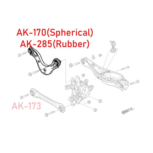 Godspeed Adjustable Rear Camber Arm Poly Kit for Honda Insight Hybrid 2019-2022 - Picture 6 of 6