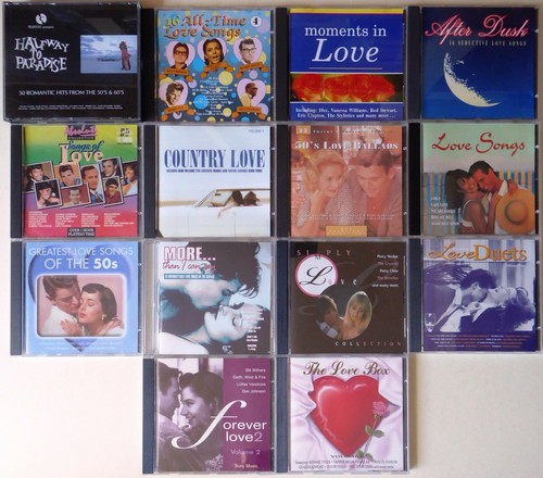 14 Romantic / Love Song Albums (50s, bundle) All in Good condition