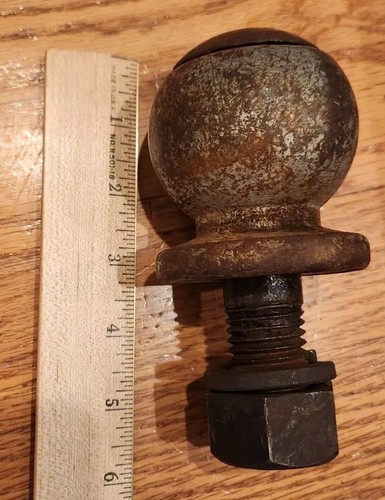 Antique ACME Cast Iron Trailer Hitch 170 Patent No. 8 With Pop Top Ball Vintage - Picture 14 of 14