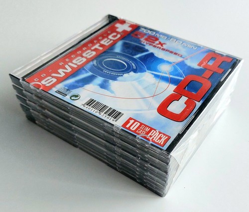 SWISSTEC CD-R 700 Mo 80 min 52x Hyperspeed Lot de 10 disques neuf sous blister - Photo 3/4