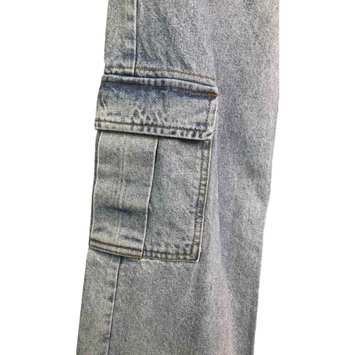 J. Galt Damen Jeans High Rise Wide Leg Blau Cargo Denim Baumwolle Light Wash Gr. S - Bild 6 von 9
