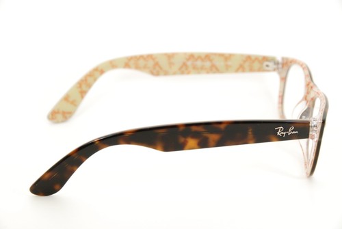 New Authentic Ray Ban RB 5184 5057 Tortoise/Beige Red Print 52mm Eyeglasses RX - Picture 4 of 6