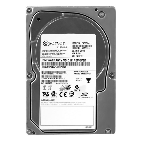 Hard Drive IBM 06P5323 24P3764 ST336607LC 36.4GB 10K 4MB SCSI 3.5'' - Picture 3 of 3