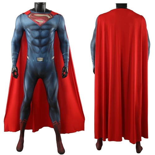 Superman Jumpsuit Cosplay Bodysuit Cloak Costume Adult Kids Halloween Cos Suit - Bild 24 von 24