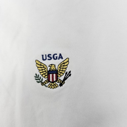Ralph Lauren RLX Golf Polo White Pique Men's Size Large USGA Logo On Chest - Picture 5 of 8