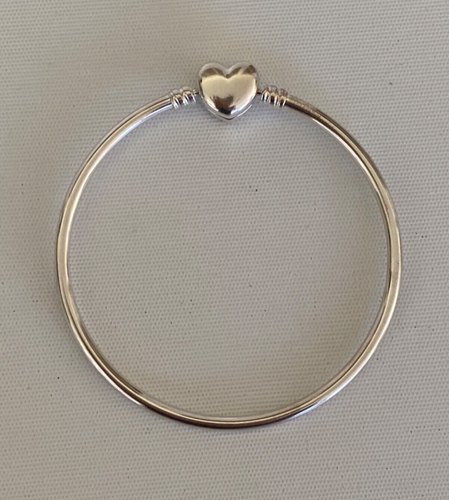 Pandora Sterling Silver Entwined Infinite Hearts Bangle 66mm #60634 - Picture 6 of 10