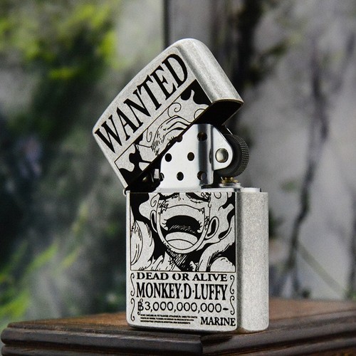 One Piece Luffy Anime Manga Feuerzeug Sturmfeuerzeug leichter Metall mit Box - Picture 2 of 3