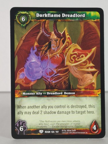 Darkflame Dreadlord - Reign of FIre - 128/197 - World of Warcraft - Common - Picture 1 of 46