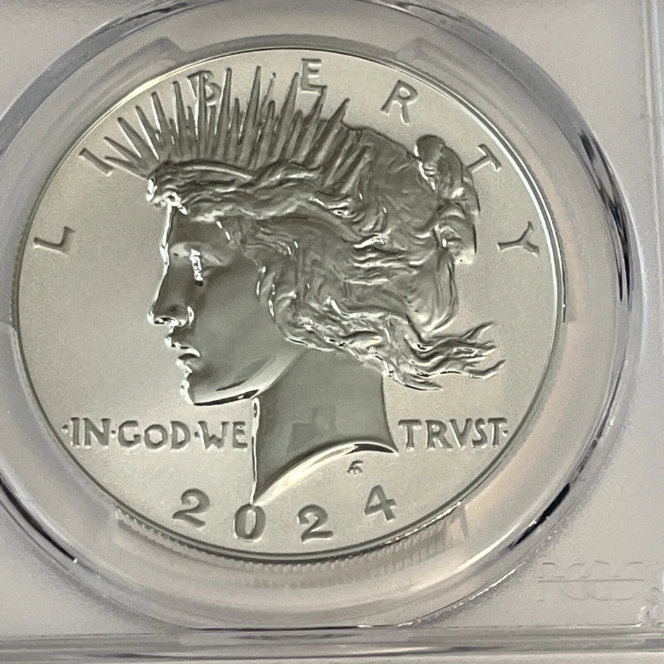 2024 S $1 PCGS PR69 Peace & PR64 Morgan. Two-Coin Reverse Proof Set First Strike - Image 3 of 4