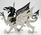 RARE DRAGON LASER LTD POLISHED STAINLESS STEEL WELSH DRAGON ORNAMENT COST £120