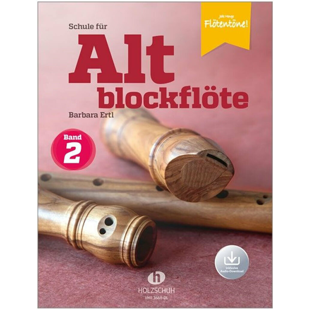 Lehrbuch Holzschuh Schule für Altblockflöte 2 (mit Audio-Download) Musik NEU