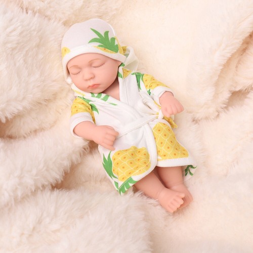 Mini Reborn Baby Puppen Weiche Puppe Ganzkörper Silikon Realistische Neugeborene - Bild 43 von 47