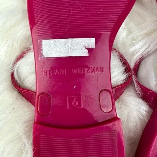 Stuart Weitzman Sawyer Jelly Slide Sandalen in Rot - Bild 4 von 5